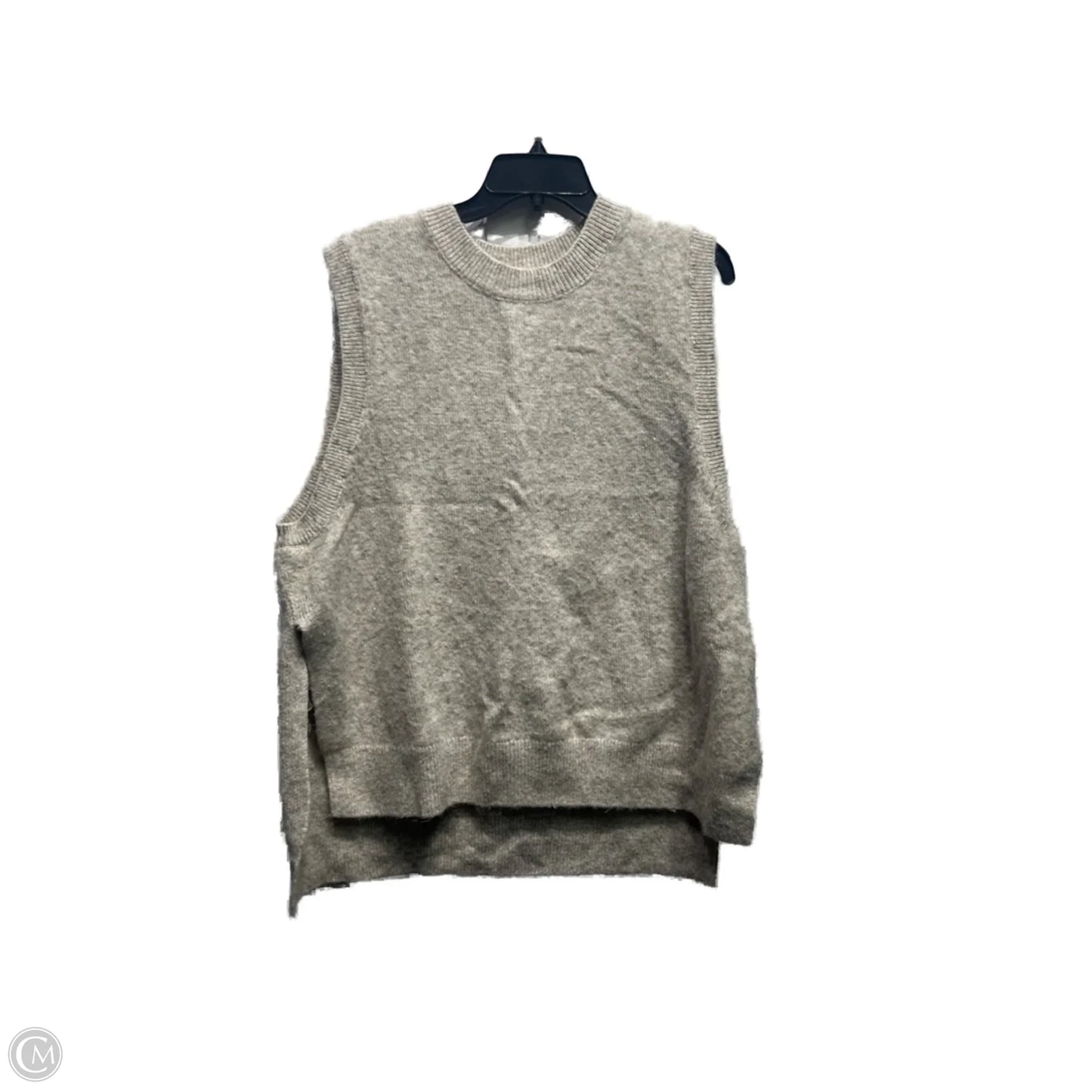 Sweater Short Sleeve By H&m In Cream, Size: L