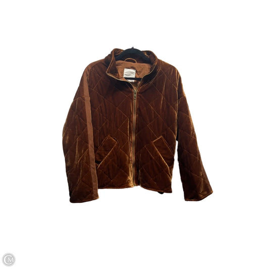 Jacket Puffer & Quilted By Avec Les Filles In Brown, Size: Xs