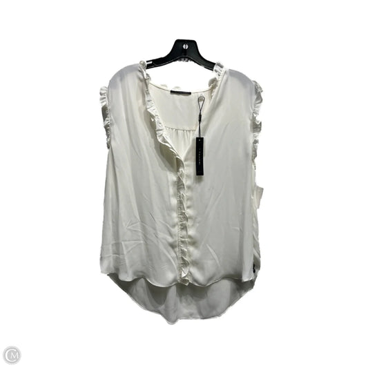 Top Sleeveless By T Tahari In White, Size: L