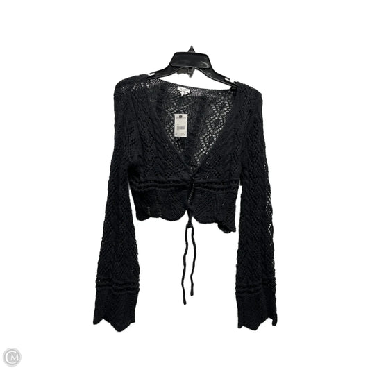 Sweater Cardigan By En Creme In Black, Size: L