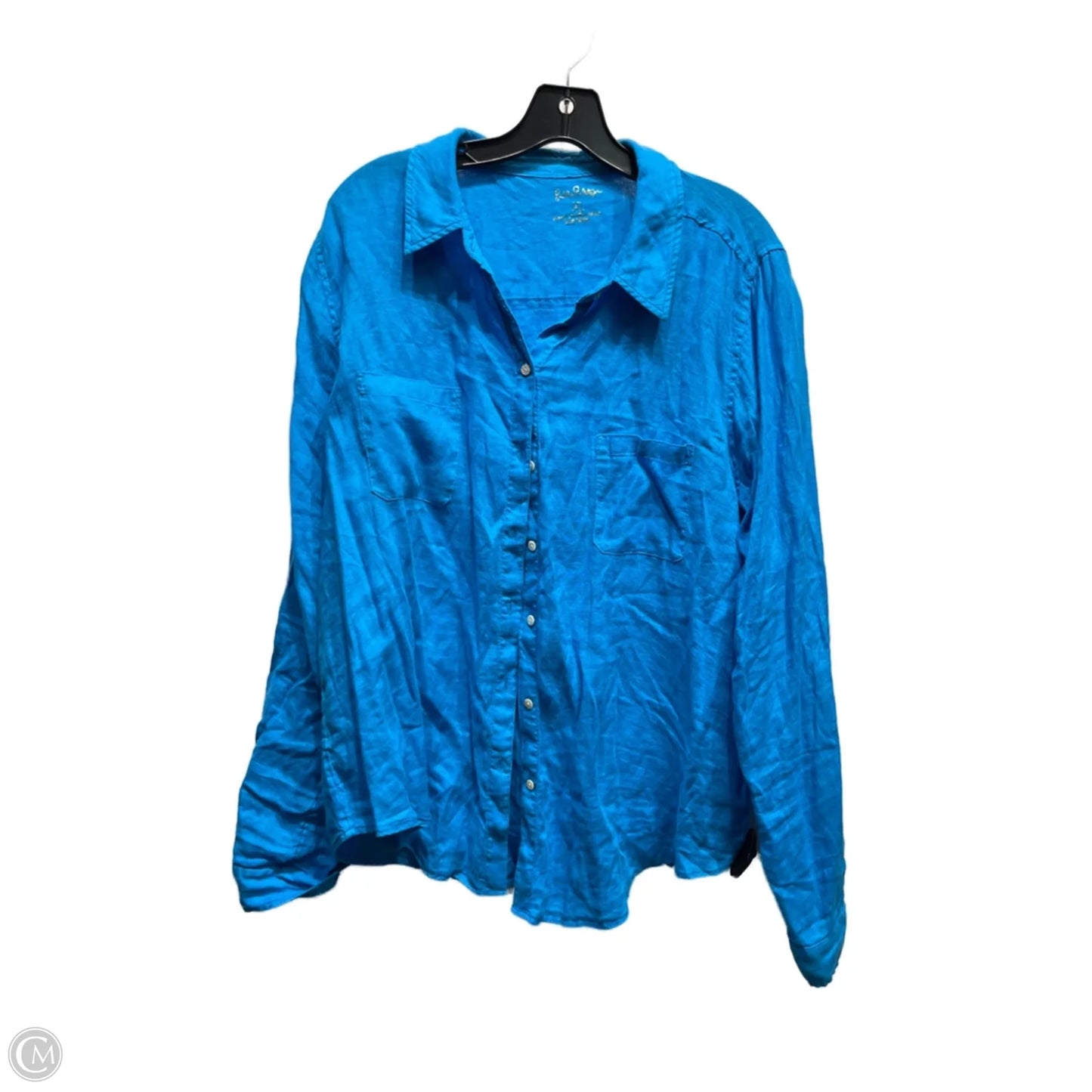 Top Long Sleeve Designer By Lilly Pulitzer In Teal, Size: Xl