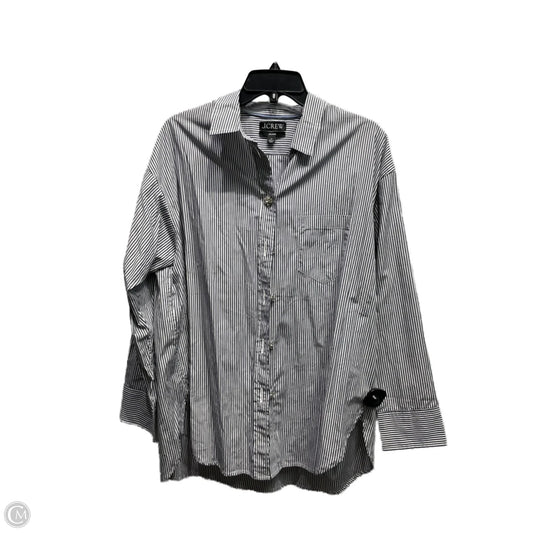 Top Long Sleeve By J. Crew In Blue & White, Size: 14