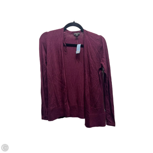 Sweater Cardigan By Ann Taylor In Maroon, Size: Xxs