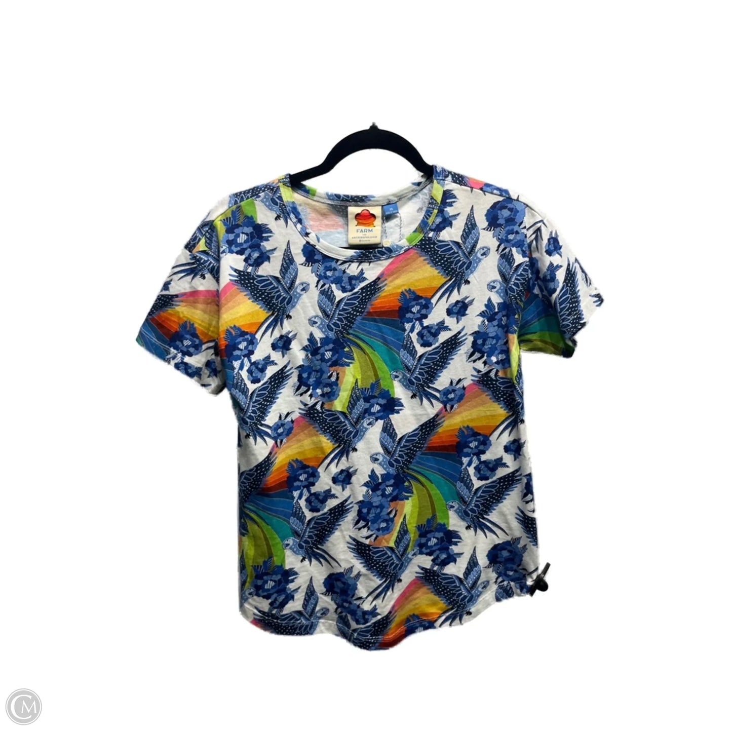 Top Short Sleeve By Farm Rio In Blue & Red, Size: Xs