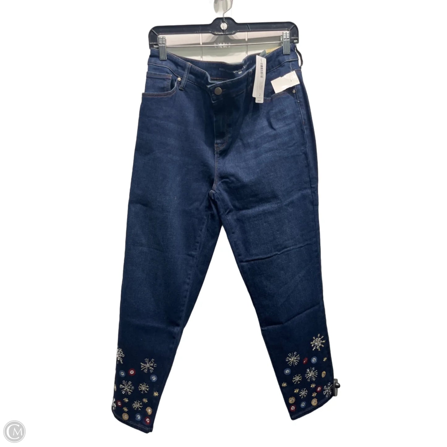 Jeans Skinny By Chicos In Blue Denim, Size: L