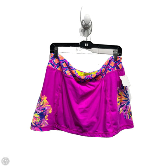 Skort Designer By Lilly Pulitzer In Purple & Yellow, Size: L