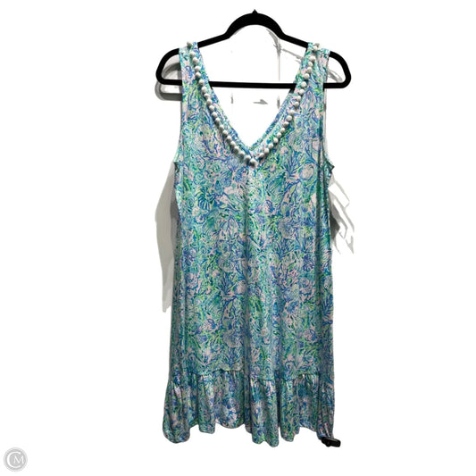 Dress Designer By Lilly Pulitzer In Blue & Green, Size: L