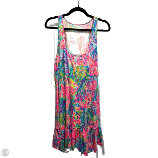 Dress Designer By Lilly Pulitzer In Orange & Pink, Size: L
