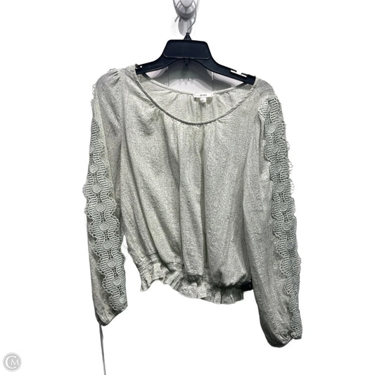 Top Long Sleeve By Mine In Green & Purple, Size: L