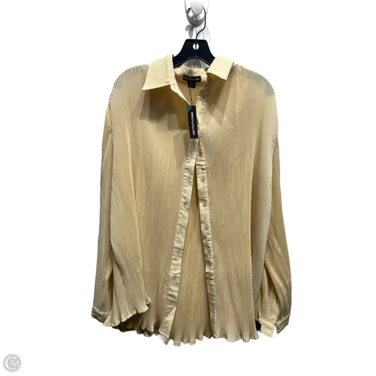 Blouse Long Sleeve By Pretty Little Thing In Tan, Size: 6