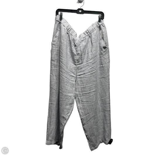 Pants Linen By Quince In Blue & White, Size: Xl
