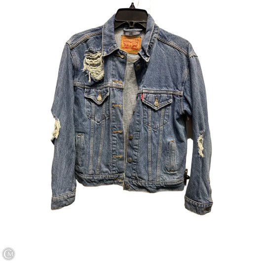 Jacket Denim By Levis In Blue Denim, Size: Xs