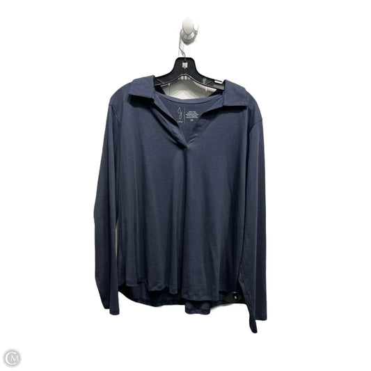 Top Long Sleeve By Joie In Navy, Size: 2x