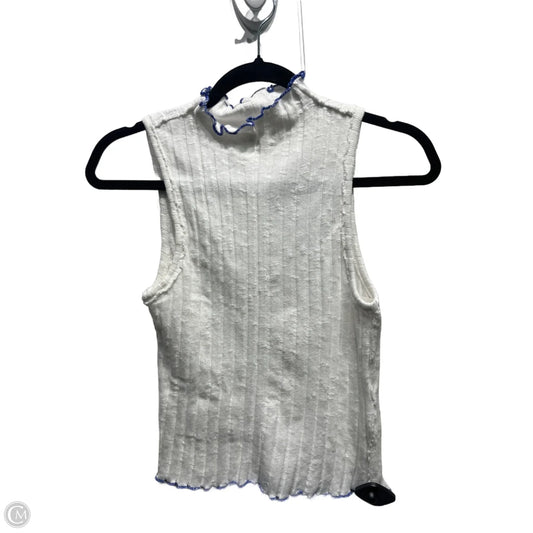 Top Sleeveless By Free People In Blue & White, Size: M