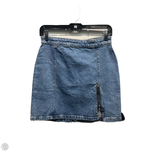Skirt Mini & Short By Free People In Blue Denim, Size: 8