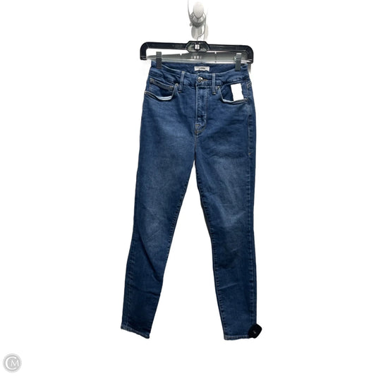 Jeans Skinny By Good American In Blue Denim, Size: 4