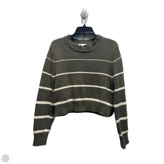 Sweater By Z Supply In Green & White, Size: M