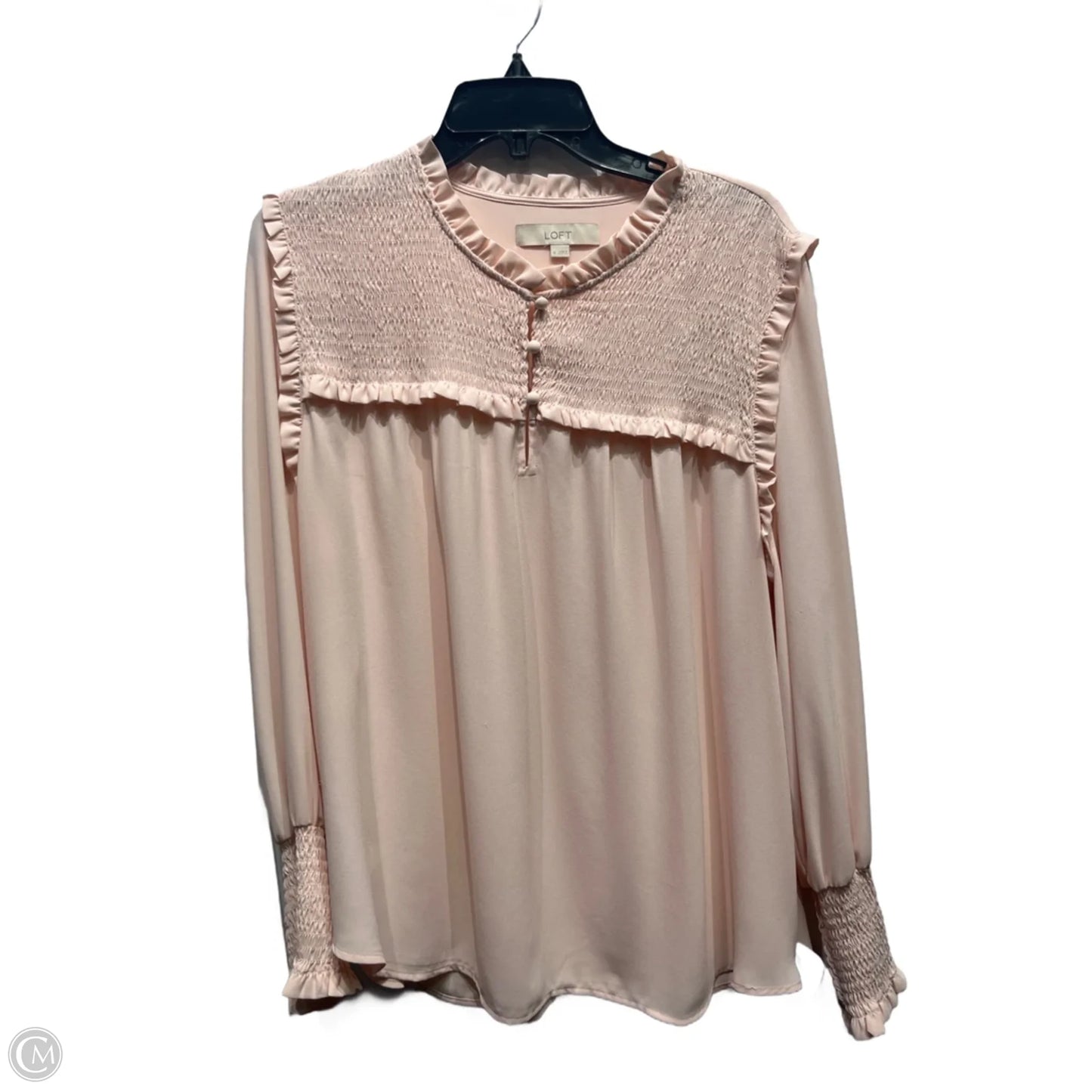 Top Long Sleeve By Loft In Pink, Size: Xl