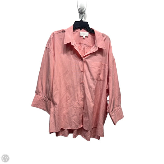 Top Long Sleeve By Pomander Place In Pink, Size: Xxl
