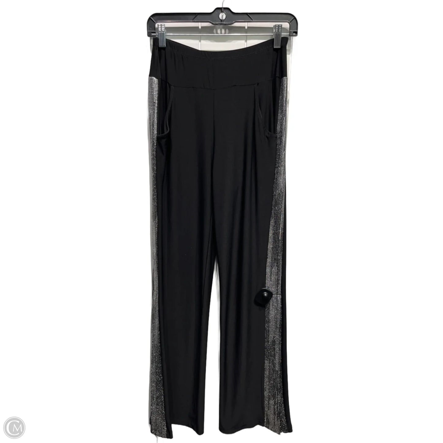 Pants Set 2pc By ARTEX In Black & Silver, Size: S