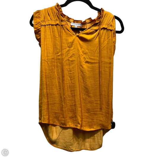 Top Short Sleeve By Maison Damelie In Yellow, Size: Xs