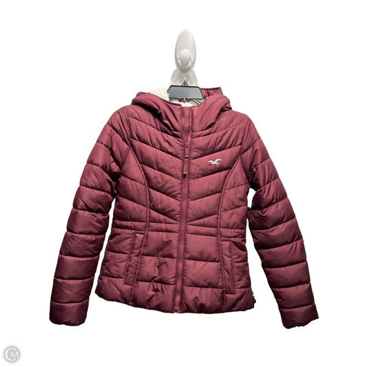 Coat Puffer & Quilted By Hollister In Maroon, Size: Xs