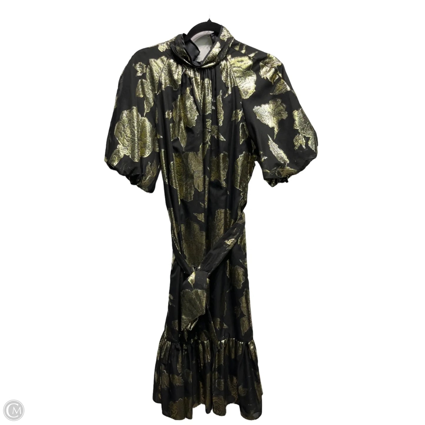Dress Party Midi By Alex Marie In Black & Gold, Size: 6