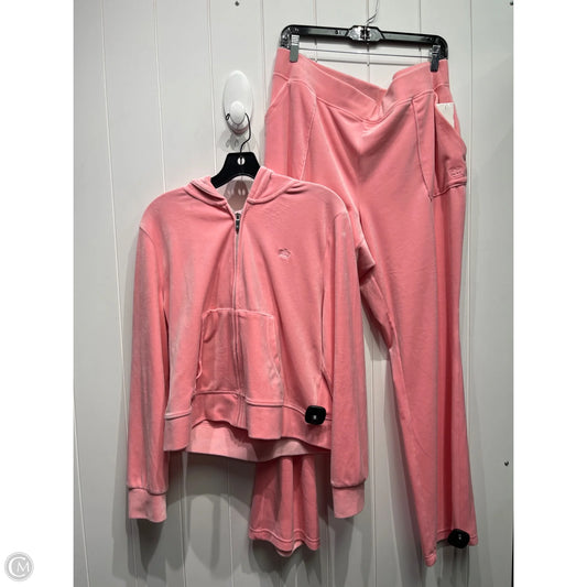 Pants Suit 2pc By Juicy Couture In Pink, Size: 1x