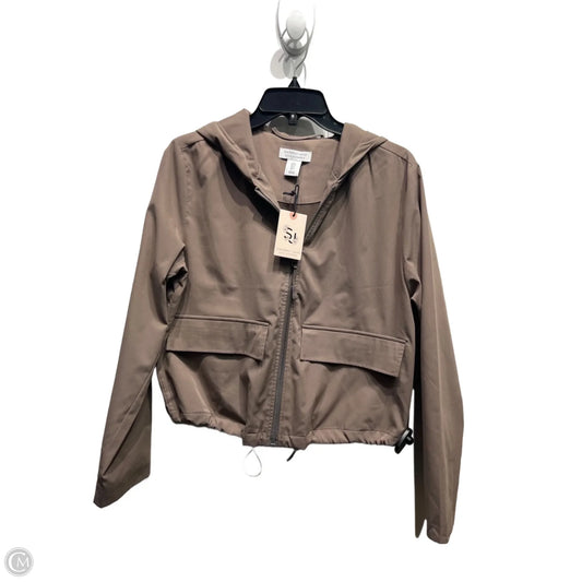 Jacket Windbreaker By Sincerely Jules In Taupe, Size: S