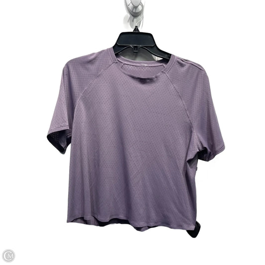 Athletic Top Short Sleeve By Lululemon In Purple, Size: M