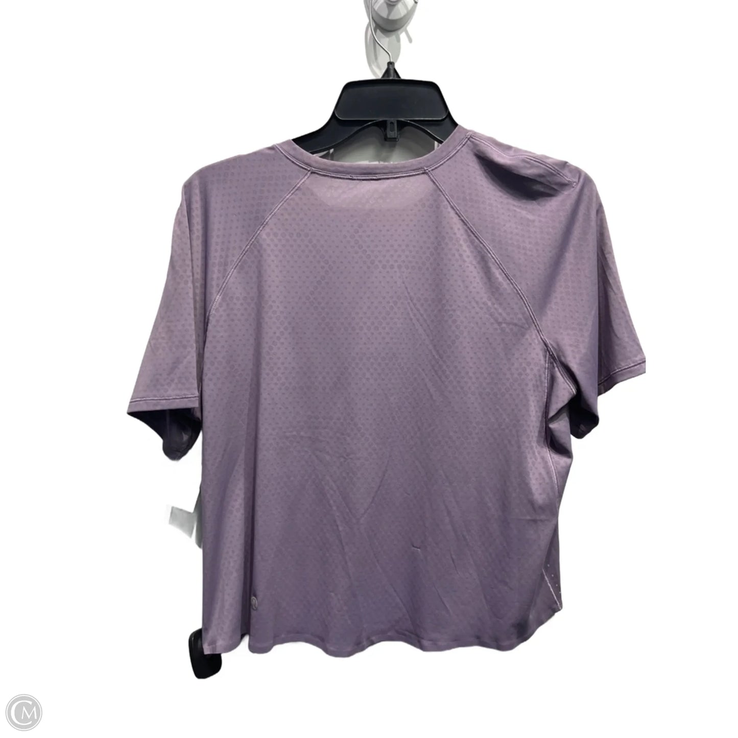 Athletic Top Short Sleeve By Lululemon In Purple, Size: M