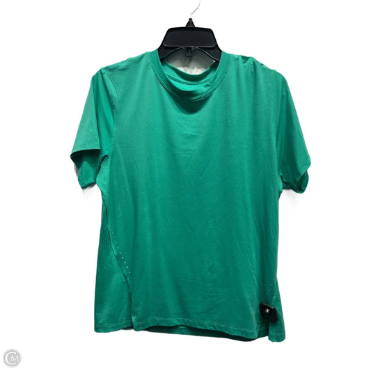 Athletic Top Short Sleeve By Lululemon In Green, Size: M