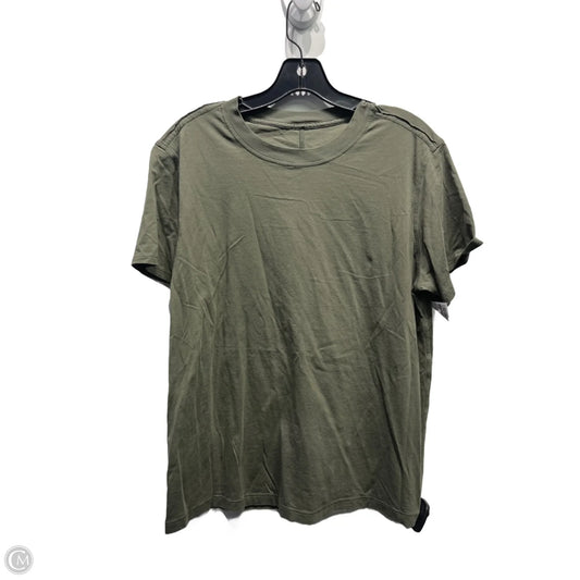 Athletic Top Short Sleeve By Lululemon In Green, Size: M