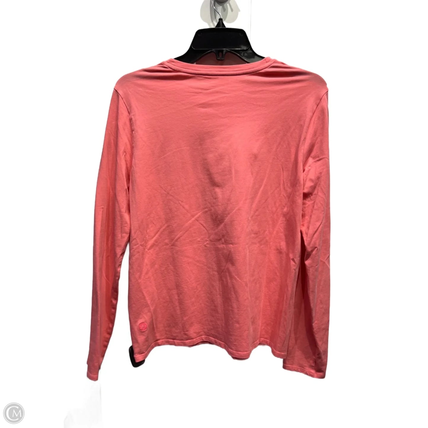 Athletic Top Long Sleeve Collar By Lululemon In Coral, Size: M