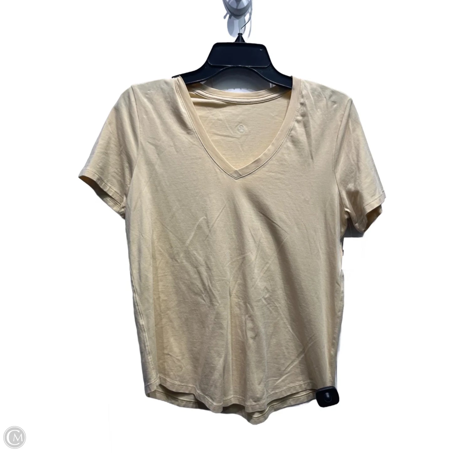 Athletic Top Short Sleeve By Lululemon In Yellow, Size: M