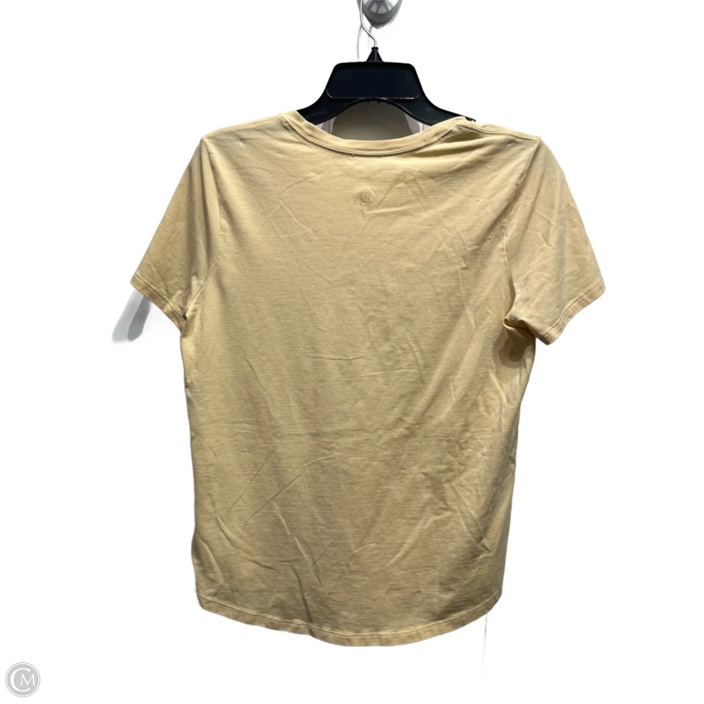 Athletic Top Short Sleeve By Lululemon In Yellow, Size: M