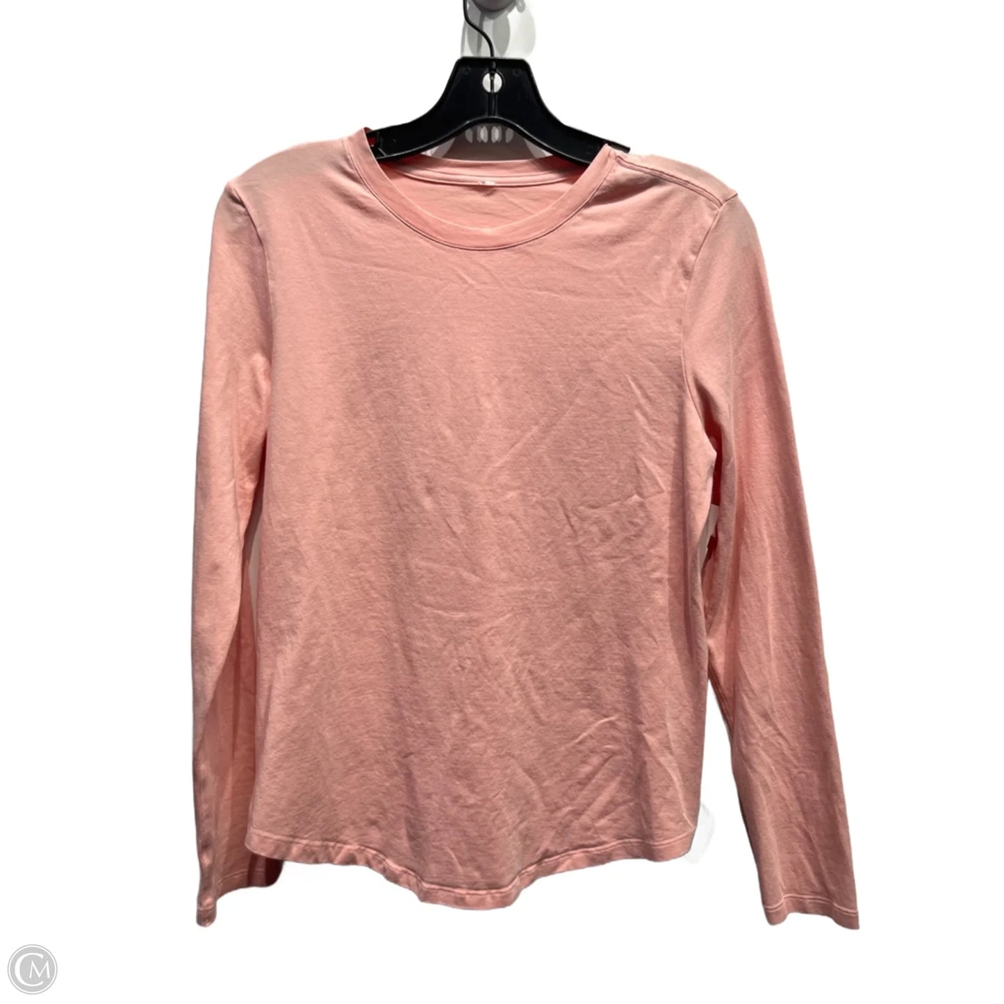 Athletic Top Long Sleeve Collar By Lululemon In Peach, Size: M