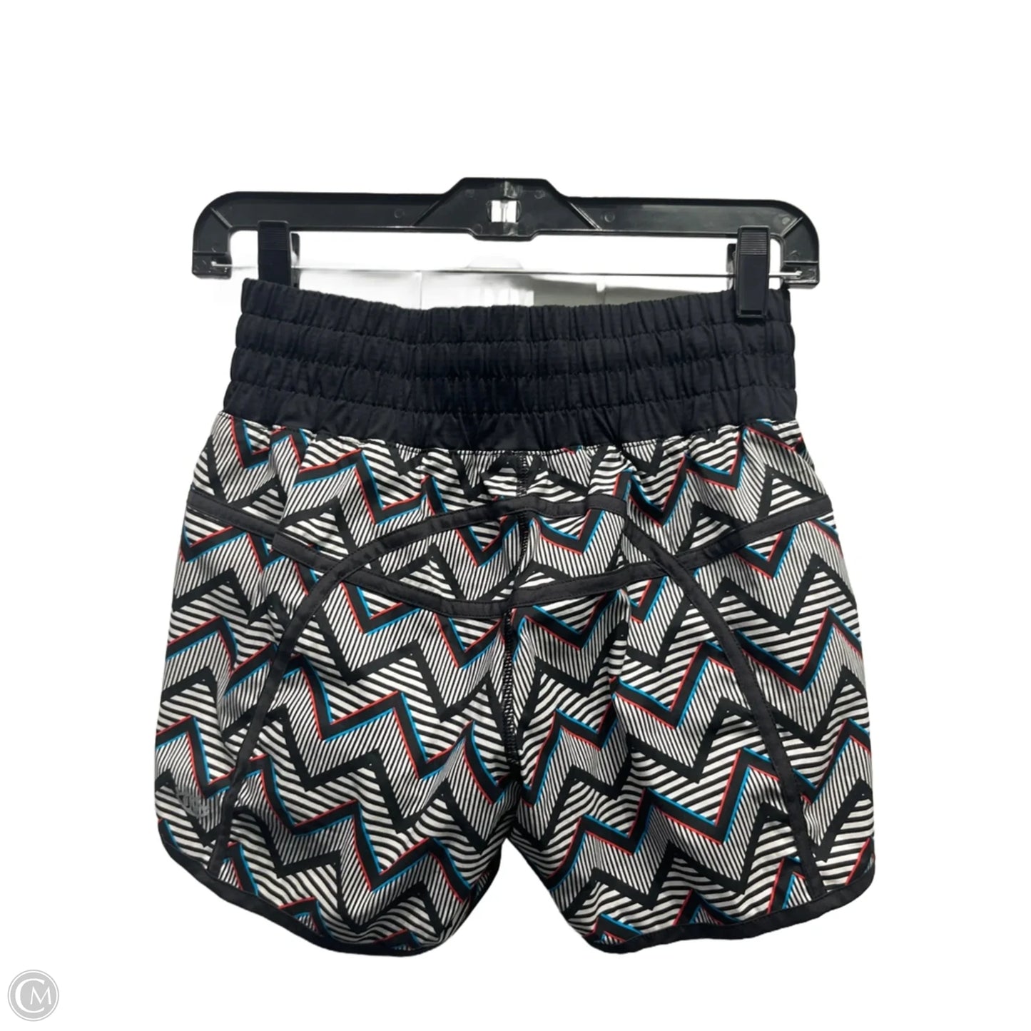 Athletic Shorts By Lululemon In Black & Red, Size: 6