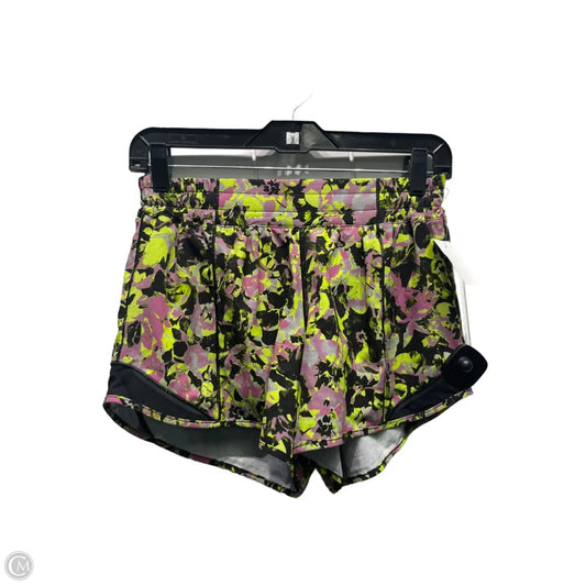 Athletic Shorts By Lululemon In Green & Purple, Size: 6