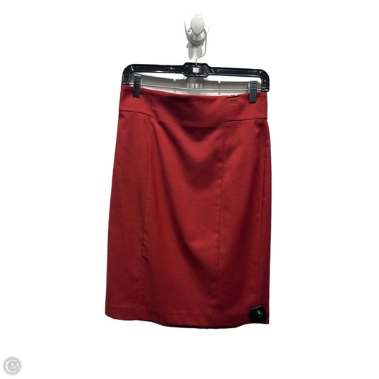 Skirt Midi By Ann Taylor In Red, Size: 2