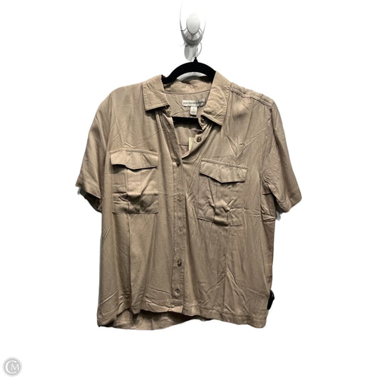 Top Short Sleeve By Alexander Jordan In Tan, Size: S