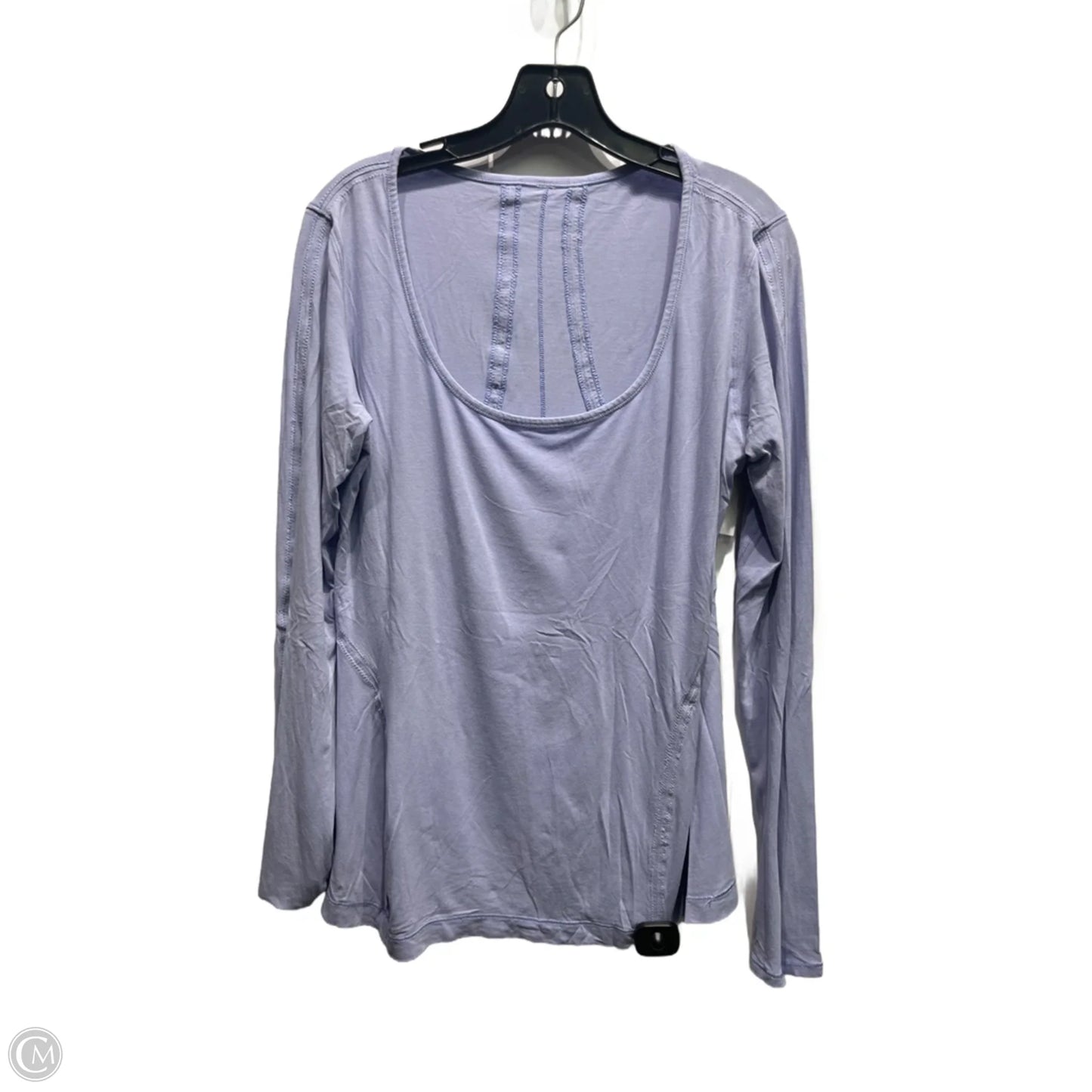 Athletic Top Long Sleeve Collar By Lululemon In Blue, Size: S