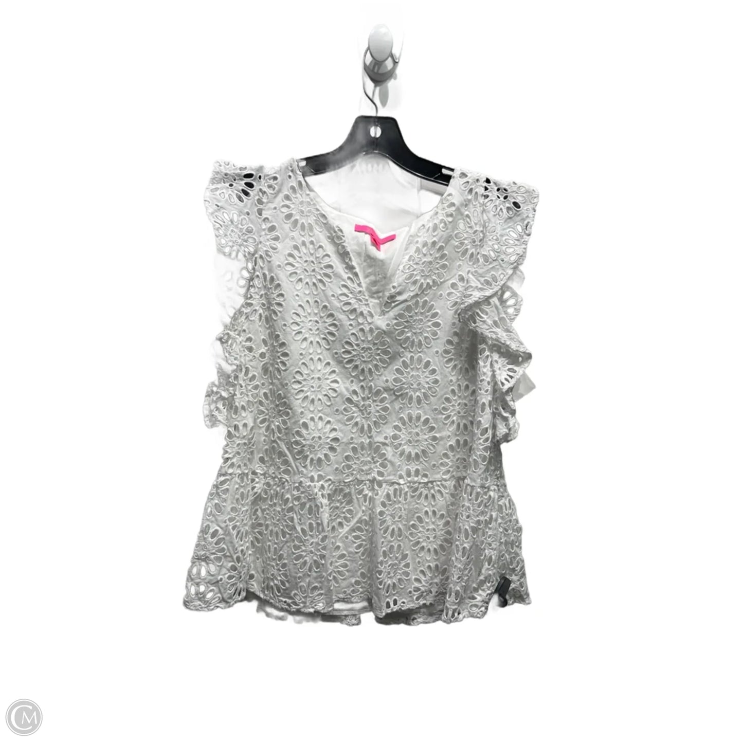 Top Short Sleeve Designer By Lilly Pulitzer In White, Size: 10