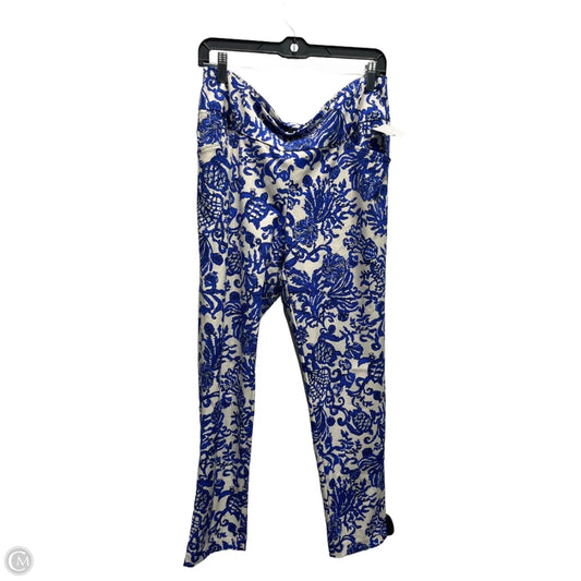 Pants Designer By Lilly Pulitzer In Blue & White, Size: 12