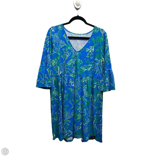 Dress Designer By Lilly Pulitzer In Blue & Green, Size: L