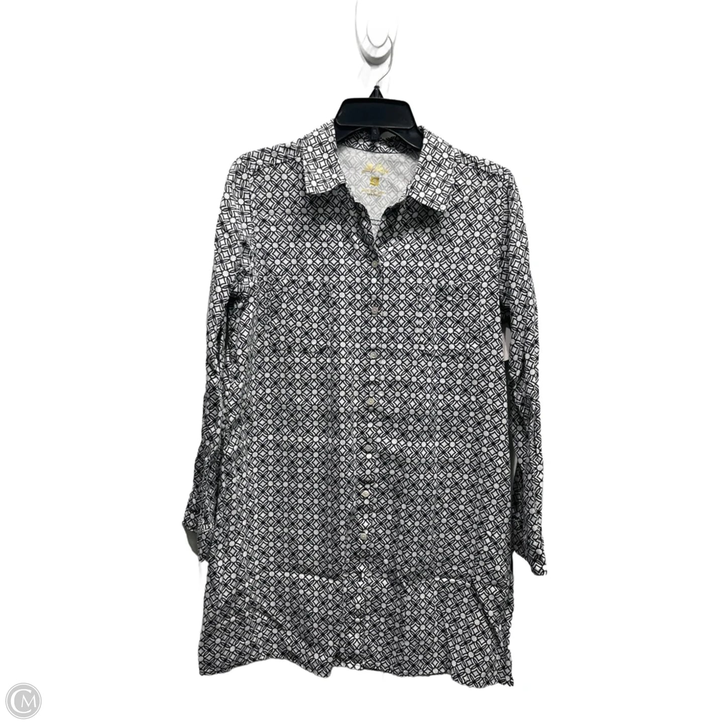 Tunic Long Sleeve By Lilly Pulitzer In Black & White, Size: S