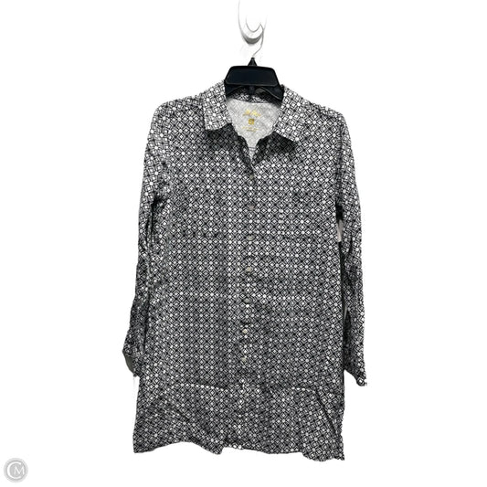 Tunic Long Sleeve By Lilly Pulitzer In Black & White, Size: S