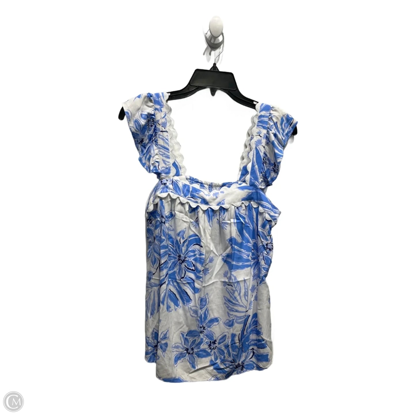 Top Sleeveless By Lilly Pulitzer In Blue & White, Size: Xs
