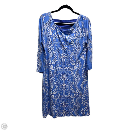 Dress Casual Short By Lilly Pulitzer In Blue & White, Size: L