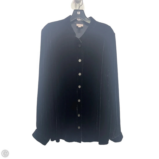 Top Long Sleeve By J. Jill In Black, Size: Xl